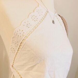 Cream Lace Trim Top